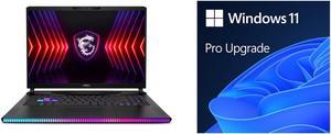 MSI Raider GE68 HX 14VHG286US Gaming Laptop Intel Core i914900HX 220 GHz 16 Windows 11 Home 64bit and Microsoft Windows 11 Pro Upgrade from Home to Pro Digital Download