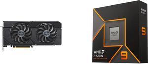 ASUS DUAL RX7700XT O12G GDDR6X (PCIe 4.0 12GB GDDR6X HDMI 2.1 DisplayPort 2.1) DUAL-RX7700XT-O12G and AMD Ryzen 9 9900X - Ryzen 9 9000 Series Granite Ridge (Zen 5) 12-Core 4.4 GHz - Socket AM5 120W - Radeon Graphics Processor - 100-10000066