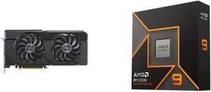 ASUS Dual Radeon RX 7900 GRE OC Edition 16GB GDDR6 (AMD RDNA 3 PCIe 4.0 HDMI 2.1 DisplayPort 2.1) DUAL-RX7900GRE-O16G and AMD Ryzen 9 9900X - Ryzen 9 9000 Series Granite Ridge (Zen 5) 12-Core 4.4 GHz - Socket AM5 120W - Radeon Graphics Proc