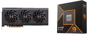 SAPPHIRE PULSE Radeon RX 7900 XTX 24GB GDDR6 PCI Express 4.0 x16 ATX Video Card 11322-02-20G and AMD Ryzen 9 9900X - Ryzen 9 9000 Series Granite Ridge (Zen 5) 12-Core 4.4 GHz - Socket AM5 120W - Radeon Graphics Processor - 100-100000662WOF