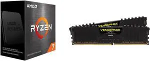 AMD Ryzen 7 5700X  Ryzen 7 5000 Series Vermeer Zen 3 8Core 34 GHz Socket AM4 65W None Integrated Graphics Desktop Processor  100100000926WOF and CORSAIR Vengeance LPX 32GB 2 x 16GB 288Pin PC RAM DDR4 3200 PC4 25600 Desktop Memor