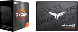 AMD Ryzen 7 5700X  Ryzen 7 5000 Series Vermeer Zen 3 8Core 34 GHz Socket AM4 65W None Integrated Graphics Desktop Processor  100100000926WOF and Team Group TFORCE VULCAN Z 25 1TB SATA III 3D NAND Internal Solid State Drive SSD T