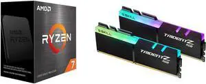 AMD Ryzen 7 5700X  Ryzen 7 5000 Series Vermeer Zen 3 8Core 34 GHz Socket AM4 65W None Integrated Graphics Desktop Processor  100100000926WOF and GSKILL TridentZ RGB Series 32GB 2 x 16GB 288Pin PC RAM DDR4 3600 PC4 28800 Desktop