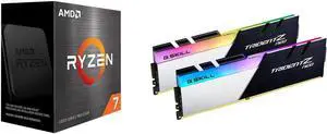 AMD Ryzen 7 5700X  Ryzen 7 5000 Series Vermeer Zen 3 8Core 34 GHz Socket AM4 65W None Integrated Graphics Desktop Processor  100100000926WOF and GSKILL Trident Z Neo For AMD Ryzen Series 32GB 2 x 16GB 288Pin RGB PC RAM DDR4 360