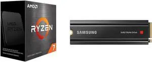 AMD Ryzen 7 5700X  Ryzen 7 5000 Series Vermeer Zen 3 8Core 34 GHz Socket AM4 65W None Integrated Graphics Desktop Processor  100100000926WOF and SAMSUNG 980 PRO SSD with Heatsink 1TB PCIe 40 M2 2280 Speeds Upto 7000MBs Best for H