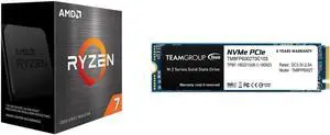 AMD Ryzen 7 5700X  Ryzen 7 5000 Series Vermeer Zen 3 8Core 34 GHz Socket AM4 65W None Integrated Graphics Desktop Processor  100100000926WOF and Team Group MP33 M2 2280 2TB PCIe 30 x4 with NVMe 13 3D NAND Internal Solid State Driv