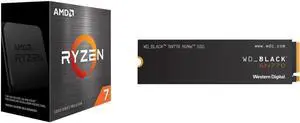 AMD Ryzen 7 5700X  Ryzen 7 5000 Series Vermeer Zen 3 8Core 34 GHz Socket AM4 65W None Integrated Graphics Desktop Processor  100100000926WOF and Western Digital WDBLACK SN770 M2 2280 2TB PCIe Gen4 16GTs up to 4 Lanes Internal Soli