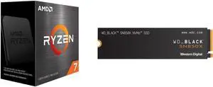 AMD Ryzen 7 5700X  Ryzen 7 5000 Series Vermeer Zen 3 8Core 34 GHz Socket AM4 65W None Integrated Graphics Desktop Processor  100100000926WOF and Western Digital BLACK SN850X NVMe M2 2280 4TB PCIExpress 40 x4 3D NAND TLC Internal S