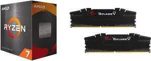 AMD Ryzen 7 5800X  Ryzen 7 5000 Series Vermeer Zen 3 8Core 38 GHz Socket AM4 105W None Integrated Graphics Desktop Processor  100100000063WOF and GSKILL Ripjaws V Series 16GB 2 x 8GB 288Pin PC RAM DDR4 3200 PC4 25600 Desktop Me