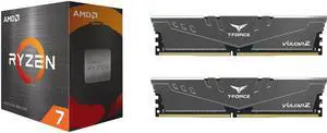 AMD Ryzen 7 5800X  Ryzen 7 5000 Series Vermeer Zen 3 8Core 38 GHz Socket AM4 105W None Integrated Graphics Desktop Processor  100100000063WOF and Team TFORCE VULCAN Z 16GB 2 x 8GB 288Pin PC RAM DDR4 3200 PC4 25600 Desktop Memor