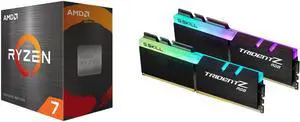 AMD Ryzen 7 5800X  Ryzen 7 5000 Series Vermeer Zen 3 8Core 38 GHz Socket AM4 105W None Integrated Graphics Desktop Processor  100100000063WOF and GSKILL TridentZ RGB Series 32GB 2 x 16GB 288Pin PC RAM DDR4 3600 PC4 28800 Deskto
