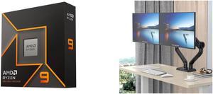 AMD Ryzen 9 9950X  Ryzen 9 9000 Series Granite Ridge Zen 5 16Core 43 GHz  Socket AM5 170W  Radeon Graphics Processor  100100001277WOF and Rosewill Premium Dual Monitor Mount 13 to 35 Inch Premium Dual Monitor Mount with USB Height