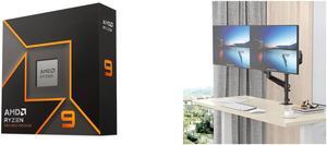 AMD Ryzen 9 9950X  Ryzen 9 9000 Series Granite Ridge Zen 5 16Core 43 GHz  Socket AM5 170W  Radeon Graphics Processor  100100001277WOF and Rosewill Dual Monitor Mount 15 32 Inch Monitor Mount 2 Monitors Ergonomic Height Adjustable