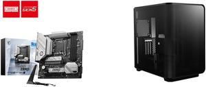 MSI B760M PROJECT ZERO WiFi 6E LGA 1700 Intel B760 SATA 6Gbs LGA1700 DDR5 Back Connect Design mATX Motherboards and MSI MEG Maestro 700L PZ Project Zero Mid Tower Gaming Case Aluminum Unibody Design Support BackConnect Motherboard One Pi