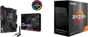Asus ROG Strix B550F Gaming WiFi II AMD AM4 3rd Gen Ryzen ATX Gaming Motherboard PCIe 40WiFi 6E 25Gb LAN BIOS Flashback HDMI 21 Addressable Gen 2 RGB Header and Aura Sync and AMD Ryzen 7 5700X  Ryzen 7 5000 Series Vermeer Zen 3 8