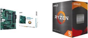 ASUS PRO B550M-C/CSM AM4 Micro ATX AMD Motherboard AMD Ryzen 5 5600T - Ryzen 5 5000 Series Vermeer (Zen 3) 6-Core 3.5 GHz - Socket AM4 65W Desktop CPU (100-100001584BOX)