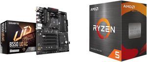 Motherboard CPU Combo -  GIGABYTE B550 UD AC Bundle with  AMD 100-100000065BOX