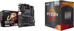 Motherboard CPU Combo -  GIGABYTE B550 UD AC Bundle with  AMD 100-100001488BOX