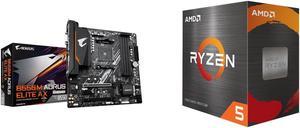 Motherboard CPU Combo -  GIGABYTE B550M AORUS ELITE AX Bundle with  AMD 100-100000065BOX