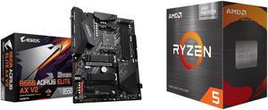 Motherboard CPU Combo -  GIGABYTE B550AORUS ELITE AXV2 Bundle with  AMD 100-100001488BOX