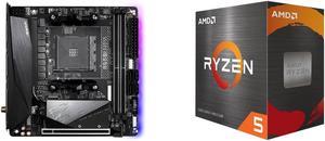 Motherboard CPU Combo -  GIGABYTE B550I AORUS PRO AX Bundle with  AMD 100-100000065BOX