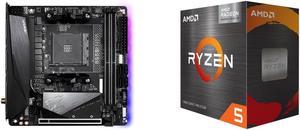 Motherboard CPU Combo -  GIGABYTE B550I AORUS PRO AX Bundle with  AMD 100-100001488BOX