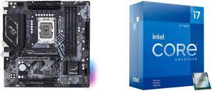 ASRock B660M PRO RS LGA 1700 Intel B660 SATA 6Gb/s DDR4 Micro ATX Motherboard Intel Core i7-12700KF - Core i7 12th Gen Alder Lake 12-Core (8P+4E) 3.6 GHz LGA 1700 125W Desktop Processor - BX8071512700KF