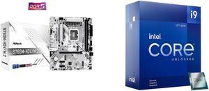 ASRock B760M-HDV/M.2 LGA1700 Micro ATX (280) Intel B760 SATA 6Gb/s DDR5 1 PCIe 4.0 x16 Motherboards - Intel Intel Core i9-12900KF - Core i9 12th Gen Alder Lake 16-Core (8P+8E) 3.2 GHz LGA 1700 125W Desktop Processor - BX8071512900KF