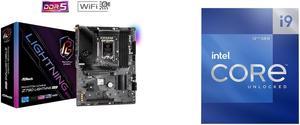 ASRock Z790 Lightning WiFi LGA 1700(14th,13th,12th Gen) Intel Z790 SATA 6Gb/s ATX DDR5 1 PCIe 5.0 x16 2.5G LAN WiFi 6E + Bluetooth Motherboards - Intel Intel Core i9-12900K - Core i9 12th Gen Alder Lake 16-Core (8P+8E) 3.2 GHz LGA 1700 125W