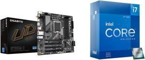 GIGABYTE B760M C LGA 1700 Intel B760 M-ATX Motherboard with DDR5, M.2, PCIe 4.0, USB 3.2 Gen 2 Type-C, Realtek Wi-Fi 1GbE LAN, Q-Flash Plus, PCIe EZ-Latch Intel Core i7-12700KF - Core i7 12th Gen Alder Lake 12-Core (8P+4E) 3.6 GHz LGA 1700