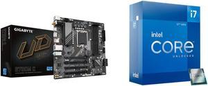 GIGABYTE B760M C LGA 1700 Intel B760 M-ATX Motherboard with DDR5, M.2, PCIe 4.0, USB 3.2 Gen 2 Type-C, Realtek Wi-Fi 1GbE LAN, Q-Flash Plus, PCIe EZ-Latch Intel Core i7-12700K - Core i7 12th Gen Alder Lake 12-Core (8P+4E) 3.6 GHz LGA 1700 1