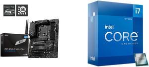 MSI PRO B760-P WIFI DDR4 LGA 1700 (l12th&13th Gen), SATA 6Gb/s  motherboard, WiFi 6,Intel 2.5Gb LAN,2xM.2 Slots Intel Core i7-12700K - Core i7 12th Gen Alder Lake 12-Core (8P+4E) 3.6 GHz LGA 1700 125W Intel UHD Graphics 770 Desktop Processo