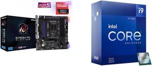 ASRock B760M PG Riptide LGA 1700 DDR5 Micro ATX Motherboard Intel Core i9-12900KF - Core i9 12th Gen Alder Lake 16-Core (8P+8E) 3.2 GHz LGA 1700 125W Desktop Processor - BX8071512900KF