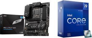 MSI PRO Z790-P WIFI LGA 1700 Intel Z790 SATA 6Gb/s DDR5 ATX Motherboard Intel Core i9-12900KF - Core i9 12th Gen Alder Lake 16-Core (8P+8E) 3.2 GHz LGA 1700 125W Desktop Processor - BX8071512900KF