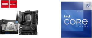 MSI MAG B760 TOMAHAWK WIFI LGA 1700 (Intel12th&13th Gen) SATA 6Gb/s ATX Motherboard (PCIe 5.0, DDR5,3xM.2 Slots,,WiFi 6,Intel 2.5Gb LAN) Intel Core i9-12900K - Core i9 12th Gen Alder Lake 16-Core (8P+8E) 3.2 GHz LGA 1700 125W Intel UHD Grap