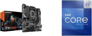 GIGABYTE B760 GAMING X AX LGA 1700 Intel B760 ATX Motherboard with DDR5, M.2, PCIe 4.0, USB 3.2 Gen2X2 Type-C, AMD WiFi 6E, 2.5GbE LAN, Q-Flash Plus, PCIe EZ-Latch Intel Core i9-12900K - Core i9 12th Gen Alder Lake 16-Core (8P+8E) 3.2 GHz L