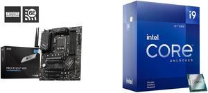 MSI B760-P Pro WiFi DDR5 Intel LGA 1700 ATX Motherboard Intel Core i9-12900KF - Core i9 12th Gen Alder Lake 16-Core (8P+8E) 3.2 GHz LGA 1700 125W Desktop Processor - BX8071512900KF