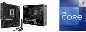 TUF GAMING B760M-PLUS WIFI II Intel B760 LGA 1700 mATX motherboard with PCIe 5.0, three 4.0 M.2 slots, DDR5, WiFi 6E With Q-Antenna, Realtek 2.5Gb Ethernet, DisplayPort, HDMI™, SATA 6 Gbps Intel Core i9-12900K - Core i9 12th Gen Alder Lake