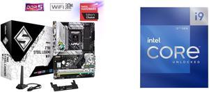 ASRock Z790 STEEL LEGEND WIFI Intel LGA1700 (14th,13th,12th Gen) ATX Motherboard, 4 slots DDR5, PCIE 5.0 x16, 5 Hyper M.2 slots, 2.5Gb Lan, WI-FI 6E, 7.1 Nahimic Audio, Front USB3.2 Gen2X2 Type_C Intel Core i9-12900K - Core i9 12th Gen Alde