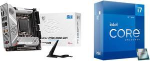 MSI MPG Z790I EDGE WIFI LGA 1700 Intel Z790 SATA 6Gb/s DDR5 Mini ITX Motherboard Intel Core i7-12700K - Core i7 12th Gen Alder Lake 12-Core (8P+4E) 3.6 GHz LGA 1700 125W Intel UHD Graphics 770 Desktop Processor - BX8071512700K