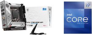 MSI MPG Z790I EDGE WIFI LGA 1700 Intel Z790 SATA 6Gb/s DDR5 Mini ITX Motherboard Intel Core i9-12900K - Core i9 12th Gen Alder Lake 16-Core (8P+8E) 3.2 GHz LGA 1700 125W Intel UHD Graphics 770 Desktop Processor - BX8071512900K