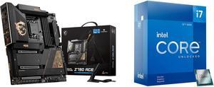 MSI MEG Z790 ACE LGA 1700 Intel Z790 SATA 6Gb/s DDR5 Extended ATX Motherboard Intel Core i7-12700KF - Core i7 12th Gen Alder Lake 12-Core (8P+4E) 3.6 GHz LGA 1700 125W Desktop Processor - BX8071512700KF