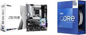 ASRock Z790 PRO RS Intel LGA1700 (14th,13th,12th Gen) ATX Mainboard, 4 slots DDR5, PCIE 5.0 x16, Quad Hyper M.2 slots, 2.5Gb Lan, 7.1 Nahimic Audio, Front USB3.2 Gen2X2 Type_C, 14+1+1 Power Phase Intel Core i9-13900K - Core i9 13th Gen Rapt