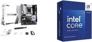 ASRock PRO Z790 PRO RS WiFi Intel LGA1700 (14th,13th,12th Gen) ATX Motherboard, 4 DDR5 Slots, PCIE 5.0x16, Realtek ALC897 7.1 CH, Dragon 2.5G LAN, WiFi 6E+Bluetooth, 8 SATA3, 4 Hyper M.2 (PCIe Gen4x4) Intel Core i9-14900KF - Core i9 14th Ge