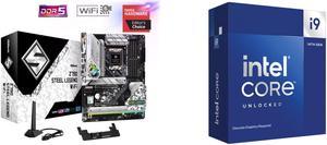 ASRock Z790 STEEL LEGEND WIFI Intel LGA1700 (14th,13th,12th Gen) ATX Motherboard, 4 slots DDR5, PCIE 5.0 x16, 5 Hyper M.2 slots, 2.5Gb Lan, WI-FI 6E, 7.1 Nahimic Audio, Front USB3.2 Gen2X2 Type_C Intel Core i9-14900KF - Core i9 14th Gen 24-