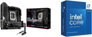 ASUS ROG Strix Z690-I Gaming WiFi 6E LGA 1700 (Intel® 12th&13th&14th Gen) mini-ITX gaming motherboard (PCIe 5.0,DDR5,10 layer PCB,10+1 power stages,Thunderbolt 4 Onboard,Intel® 2.5 Gb LAN) Intel Core i7-14700KF - Core i7 14th Gen 20-Core (8