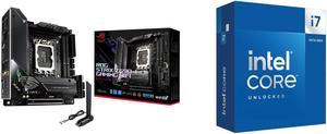 ASUS ROG Strix Z690-I Gaming WiFi 6E LGA 1700 (Intel® 12th&13th&14th Gen) mini-ITX gaming motherboard (PCIe 5.0,DDR5,10 layer PCB,10+1 power stages,Thunderbolt 4 Onboard,Intel® 2.5 Gb LAN) Intel Core i7-14700K - Core i7 14th Gen 20-Core (8P