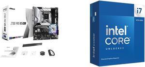 ASRock PRO Z790 PRO RS WiFi Intel LGA1700 (14th,13th,12th Gen) ATX Motherboard, 4 DDR5 Slots, PCIE 5.0x16, Realtek ALC897 7.1 CH, Dragon 2.5G LAN, WiFi 6E+Bluetooth, 8 SATA3, 4 Hyper M.2 (PCIe Gen4x4) Intel Core i7-14700KF - Core i7 14th Ge