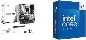 ASRock PRO Z790 PRO RS WiFi Intel LGA1700 (14th,13th,12th Gen) ATX Motherboard, 4 DDR5 Slots, PCIE 5.0x16, Realtek ALC897 7.1 CH, Dragon 2.5G LAN, WiFi 6E+Bluetooth, 8 SATA3, 4 Hyper M.2 (PCIe Gen4x4) Intel Core i7-14700K - Core i7 14th Gen