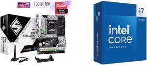 ASRock Z790 STEEL LEGEND WIFI Intel LGA1700 (14th,13th,12th Gen) ATX Motherboard, 4 slots DDR5, PCIE 5.0 x16, 5 Hyper M.2 slots, 2.5Gb Lan, WI-FI 6E, 7.1 Nahimic Audio, Front USB3.2 Gen2X2 Type_C Intel Core i7-14700K - Core i7 14th Gen 20-C